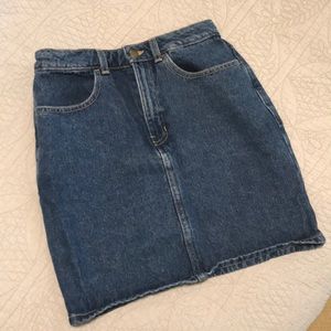 American Apparel Midi Jean Skirt
